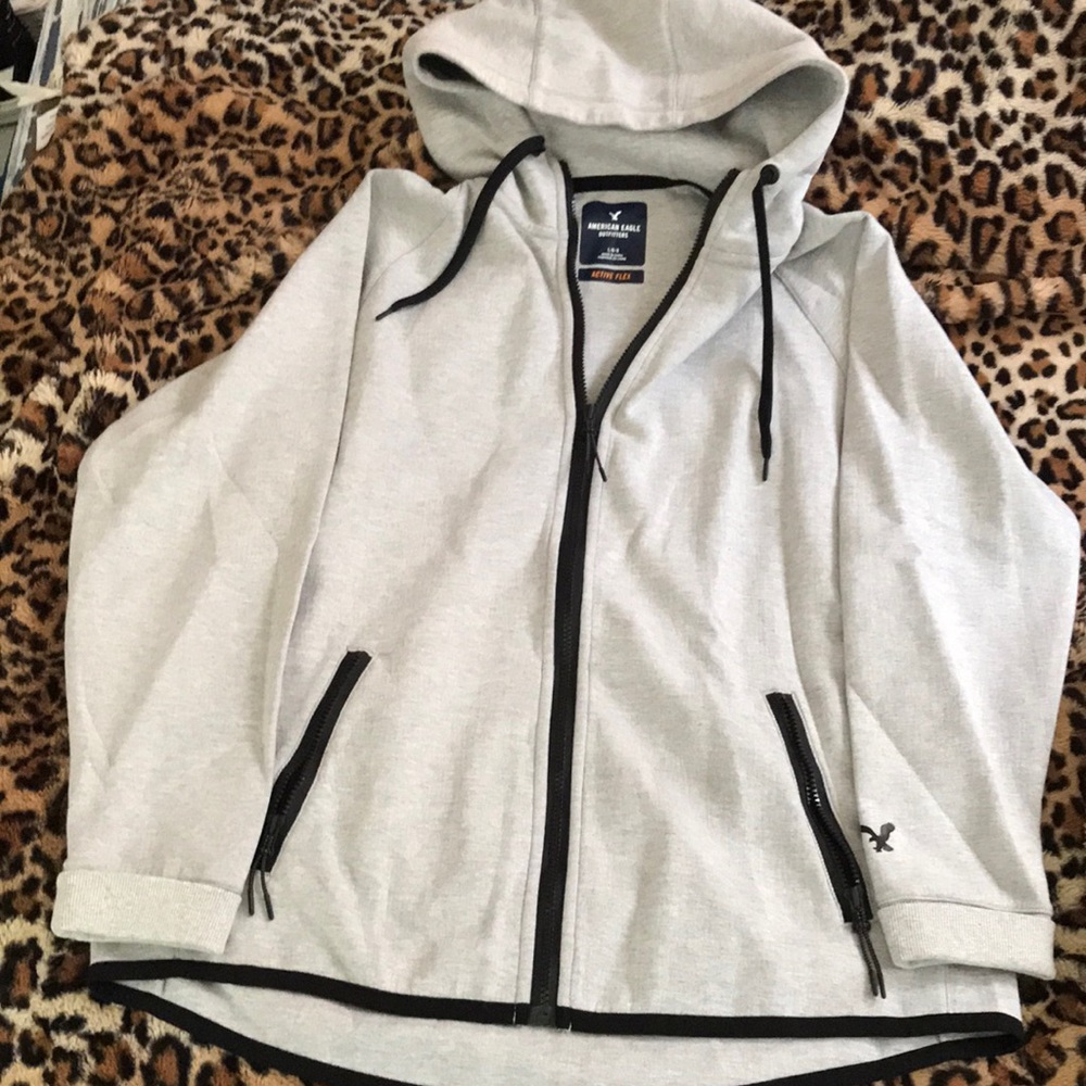 American Eagle sweatshirt hooded full zip jacket mens large nwot